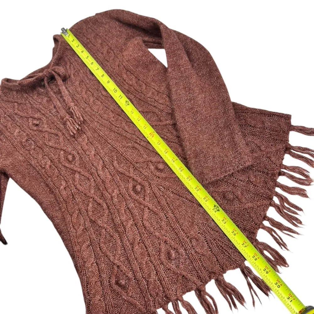 Prana Shelby poncho fringed sweater